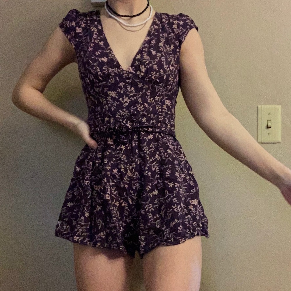 pink and purple romper